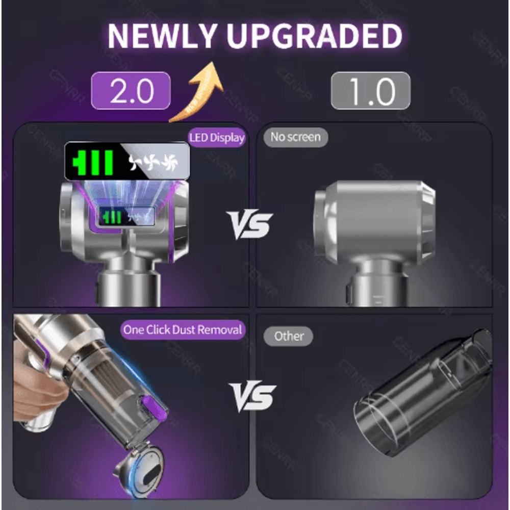 998000PA Cordless Car Vacuum Cleaner Powerful Handheld Vacuum With Strong 9