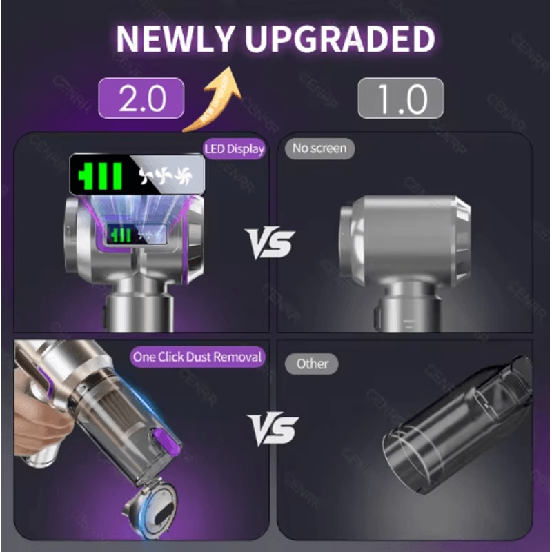 998000PA Cordless Car Vacuum Cleaner Powerful Handheld Vacuum With Strong 9