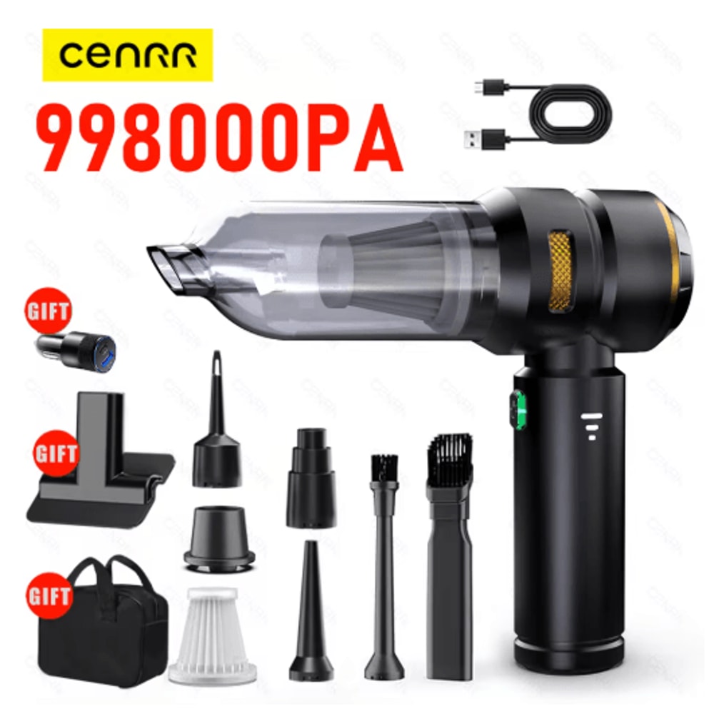 CENRR 998000PA Car Vacuum Cleaner Wireless Handheld Powerful Portable Cleaner 0