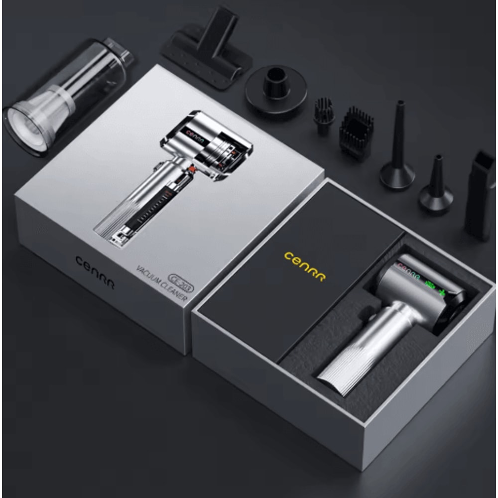 CENRR Wireless Mini Car Vacuum Cleaner Powerful Handheld Cleaner With LED Display And Air Gun 7500m 5