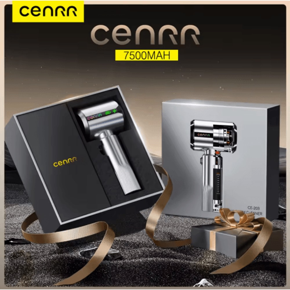 CENRR Wireless Mini Car Vacuum Cleaner Powerful Handheld Cleaner With LED Display And Air Gun 7500m 6