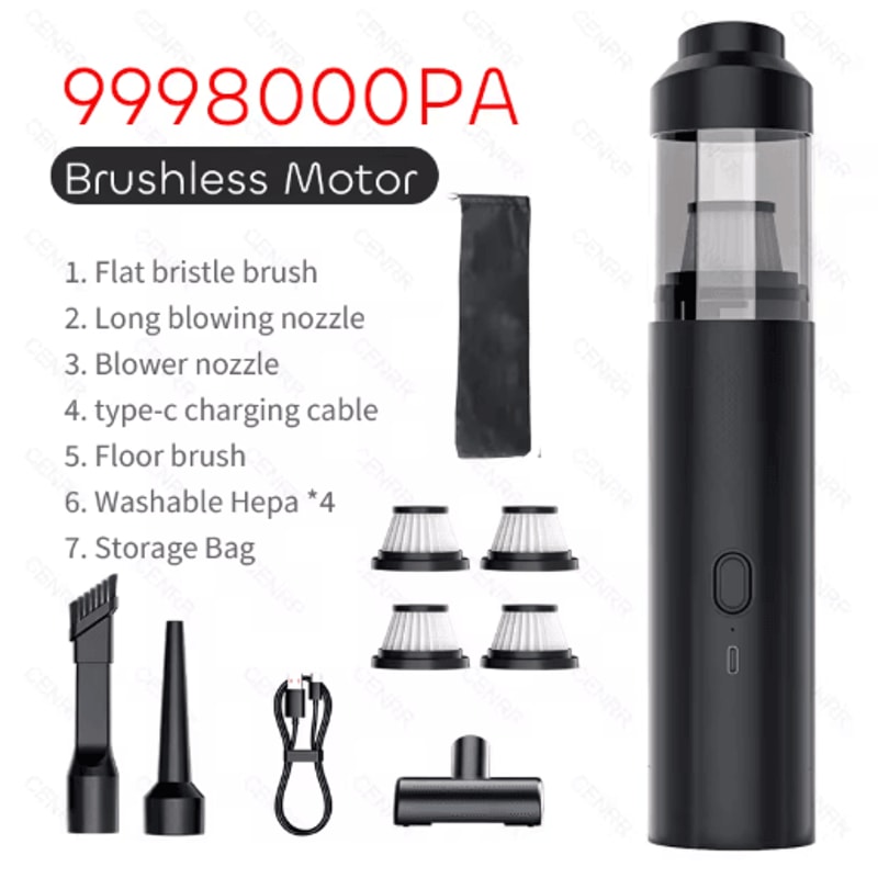 CENRR 9998000PA Car Vacuum Cleaner Powerful Wireless Portable Cleaner With Air Blower 3