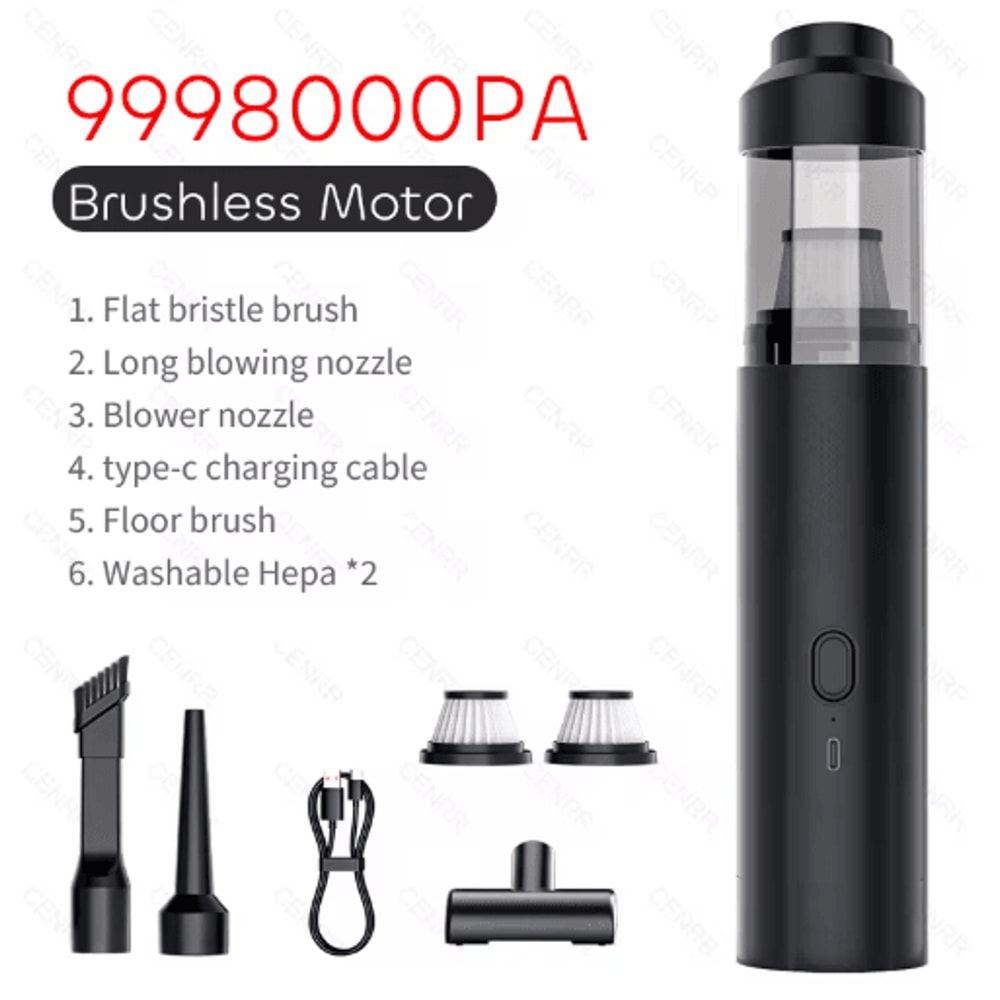 CENRR 9998000PA Car Vacuum Cleaner Powerful Wireless Portable Cleaner With Air Blower 4