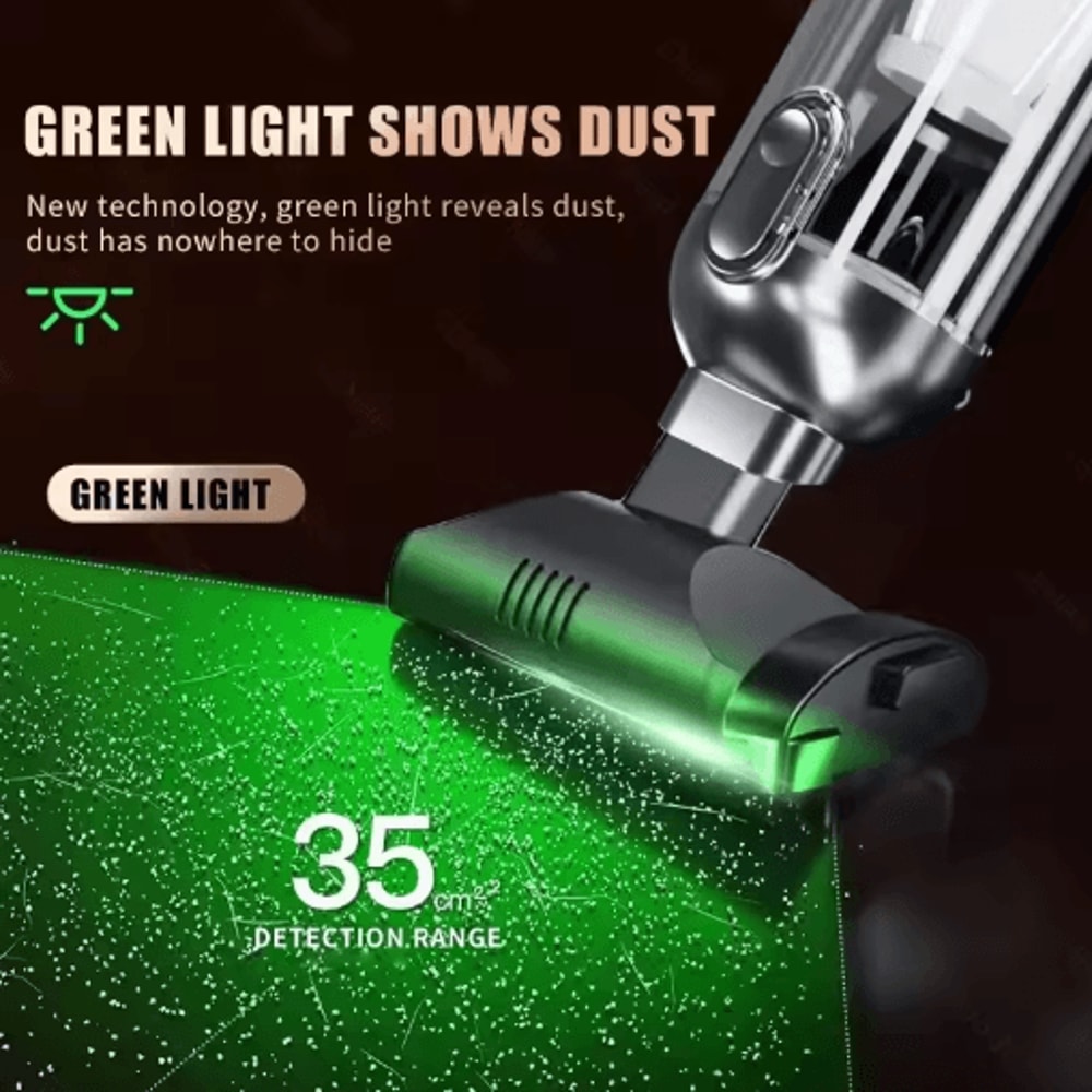 CENRR 998000PA Car Vacuum Cleaner Powerful Handheld Cleaner With Dust Display Lamp And Air Gun 9