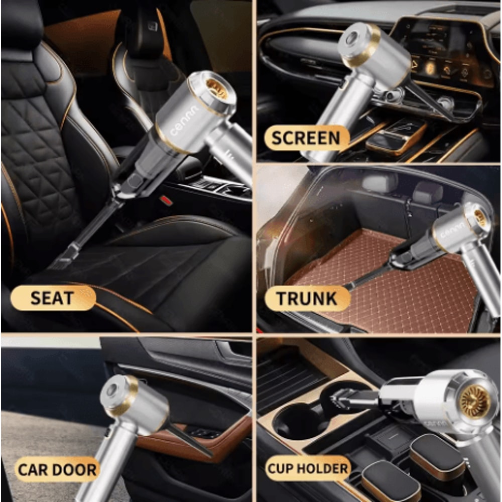 CENRR 360000PA Mini Car Vacuum Cleaner Cordless Powerful Wireless Handheld Cleaner 7