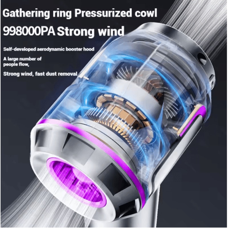 998000PA Car Vacuum Cleaner Portable Handheld Cordless Cleaner With Strong Suction 8