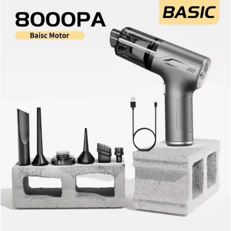 CENRR 98000PA Mini Car Vacuum Cleaner 4 In 1 Cordless Wireless Handheld Cleaner With Air Gun 5