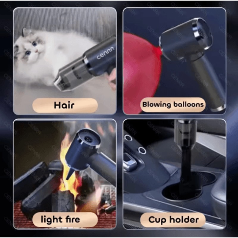 CENRR Car Vacuum Cleaner Strong Suction Powerful Cordless Wireless Cleaner 10