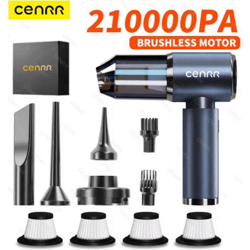 CENRR Car Vacuum Cleaner Strong Suction Powerful Cordless Wireless Cleaner 0