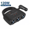 3 In 1 Car Cigarette Lighter Splitter Dual USB 120W Fast Charger For 12V24V Vehicles 6