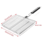 Stainless Steel Folding Barbecue Basket Large Portable Grill Basket With Handle For Outdoor BBQ 1