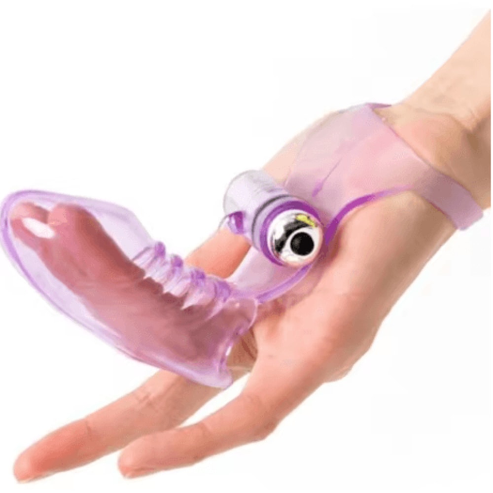 Three Finger Vibrator Sleeve Reusable Delay Extension With Cock Ring And Clitoral Stimulation 2