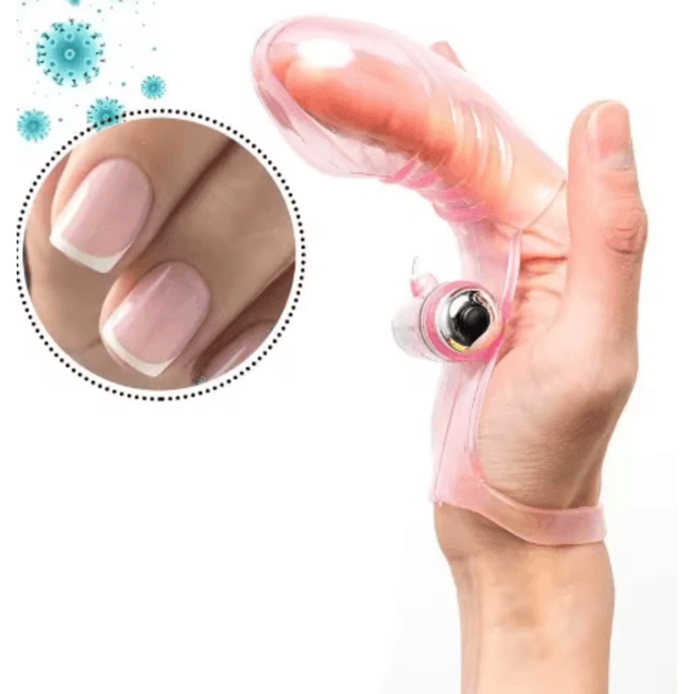 Three Finger Vibrator Sleeve Reusable Delay Extension With Cock Ring And Clitoral Stimulation 6