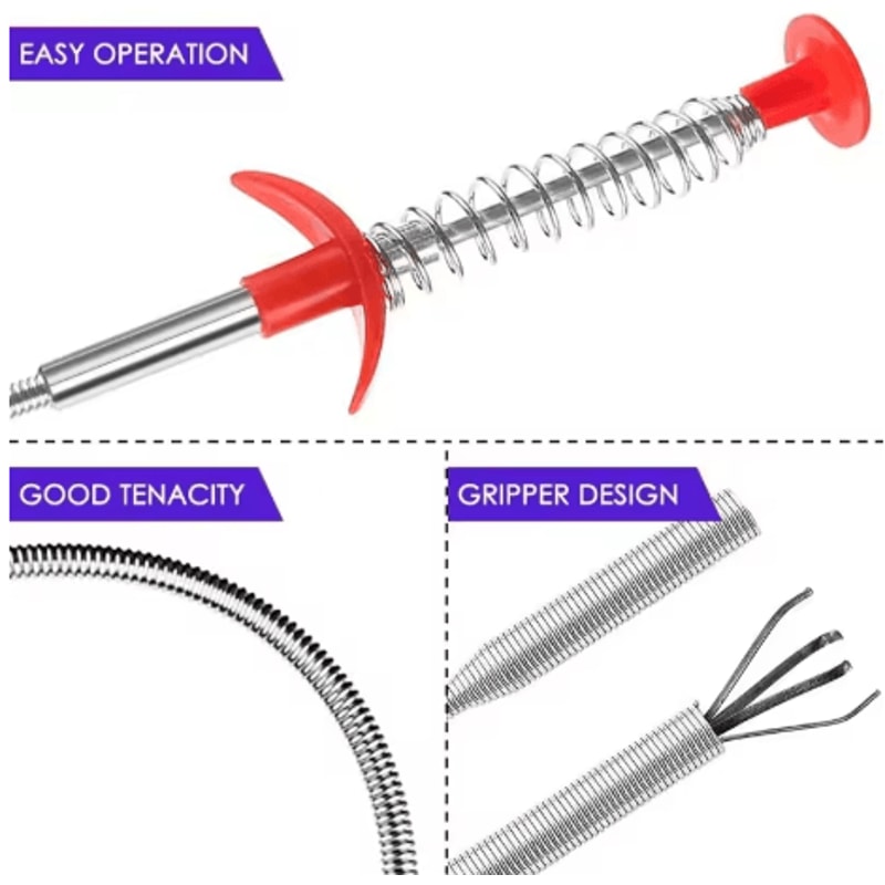 63 Inch Flexible Pickup Tool 4 Prong Grabber With Flexible Hose For Hard To Reach Areas 2