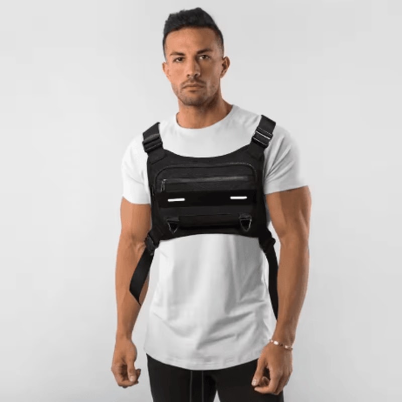 Sports Chest Bag Running Vest Waterproof Reflective Anti Theft Chest Pack For Outdoor Activities 5