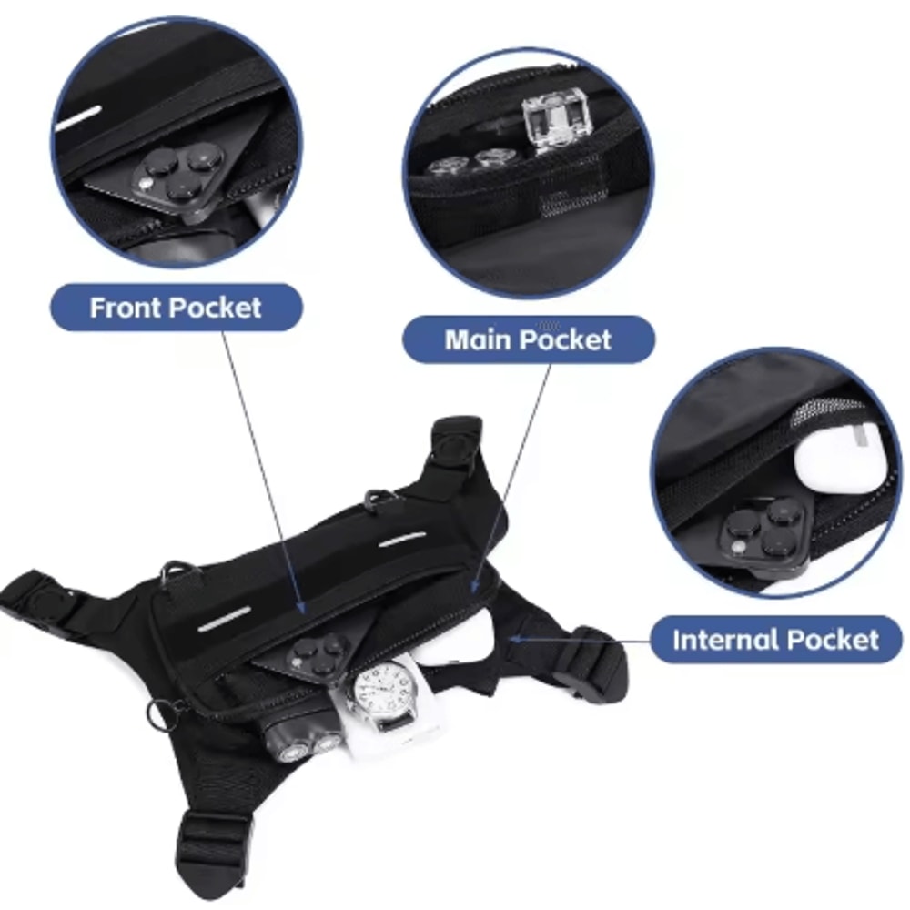 Sports Chest Bag Running Vest Waterproof Reflective Anti Theft Chest Pack For Outdoor Activities 7