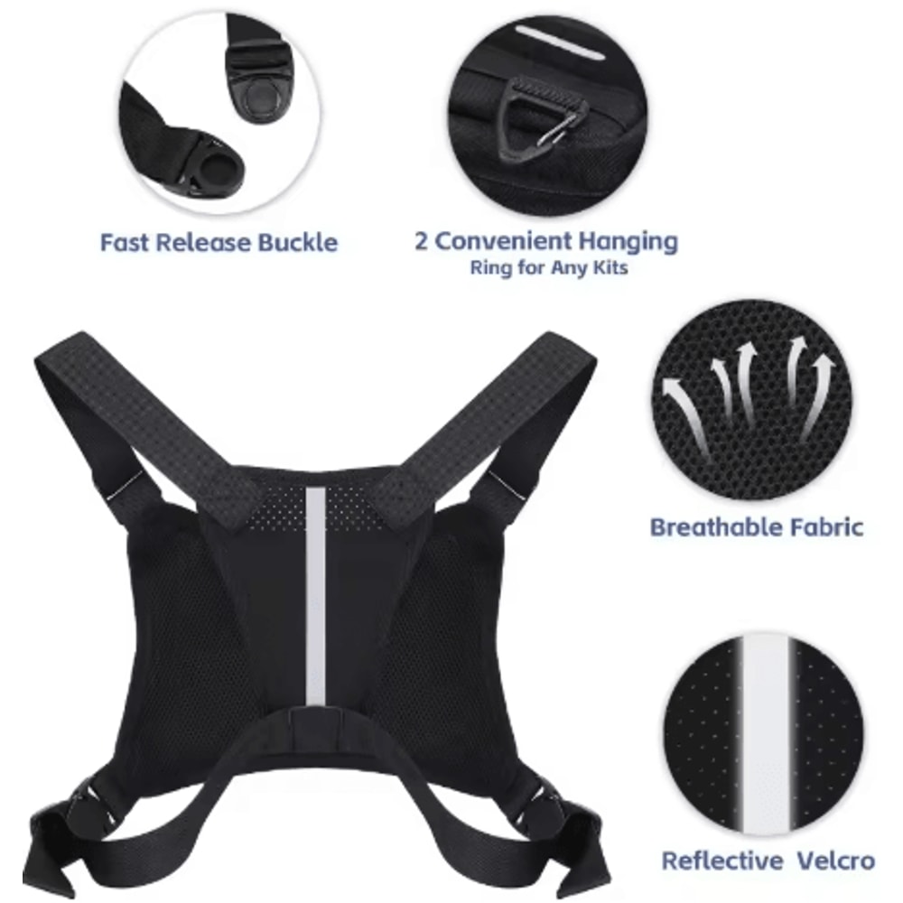 Sports Chest Bag Running Vest Waterproof Reflective Anti Theft Chest Pack For Outdoor Activities 8