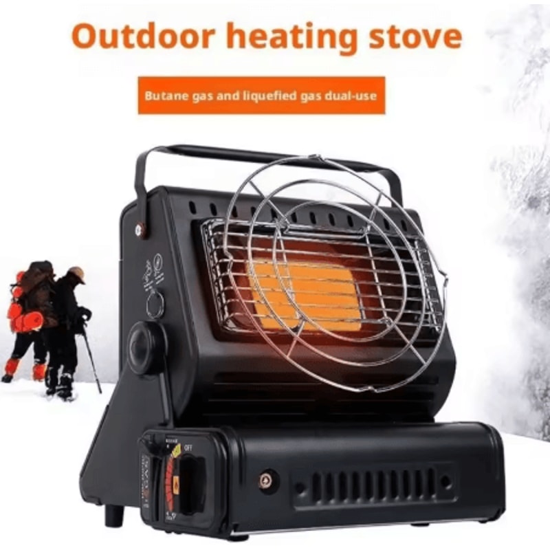13KW Butane Camping Heater Stove High Power Survival Heating Tool With Dual Heat Source 2