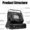 13KW Butane Camping Heater Stove High Power Survival Heating Tool With Dual Heat Source 5