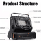 13KW Butane Camping Heater Stove High Power Survival Heating Tool With Dual Heat Source 5