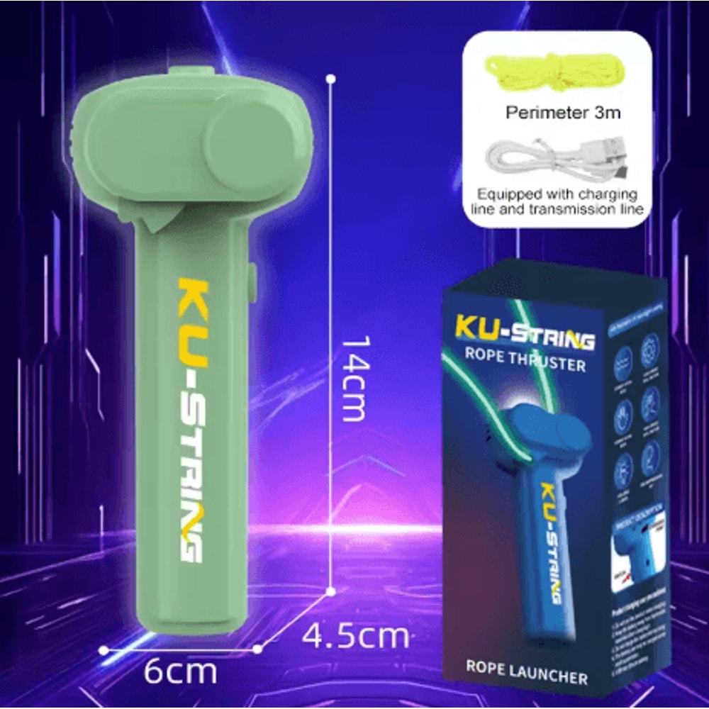 Glow In The Dark String Shooter Toy Luminous Rope Stress Relief Handheld Toy For Kids And Adults 3