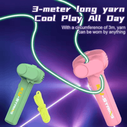glow in the dark string shooter toy luminous rope stress relief handheld toy for kids and adults