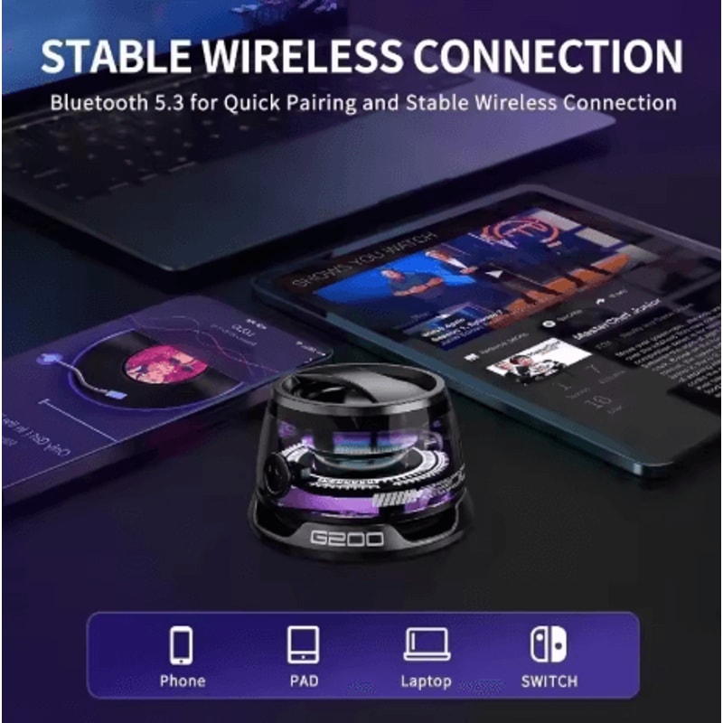 G200 Magnetic Portable Bluetooth Speaker Mini RGB Sound Box With Bluetooth 53 3