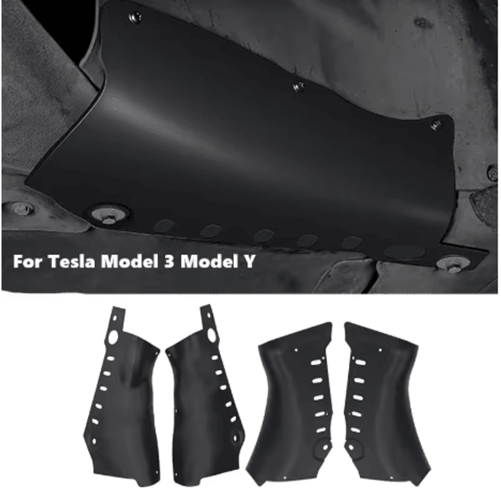 Tesla Chassis Coolant Protection Plate Leak Proof Underbody Pipeline Protective Cover 5