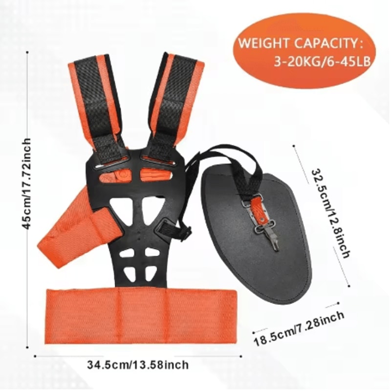 Double Shoulder Trimmer Strap Thickened Padded Harness For Weed Eater And Grasscutter 8