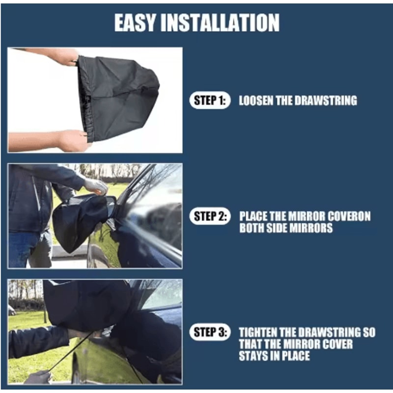 Car Rearview Mirror Protective Cover Dustproof Waterproof Side Mirror Back Cover 1