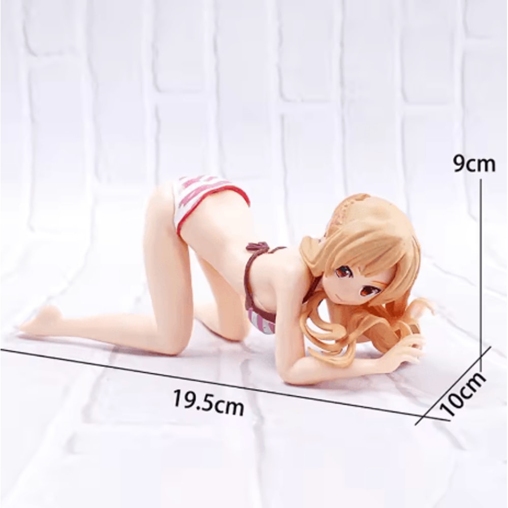 Car Dashboard Anime Girl Phone Holder Cute Bikini Beach Cartoon Wobble Ornament Interior Decor 2