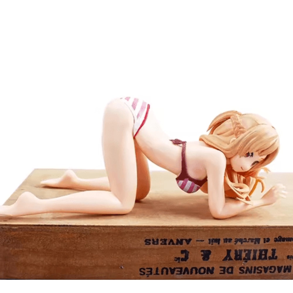 Car Dashboard Anime Girl Phone Holder Cute Bikini Beach Cartoon Wobble Ornament Interior Decor 7