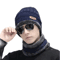 Winter Warm Scarf Hat Set Thick Knitted Beanie Wool Scarf For Men And Women 3