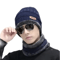 Winter Warm Scarf Hat Set Thick Knitted Beanie Wool Scarf For Men And Women 3