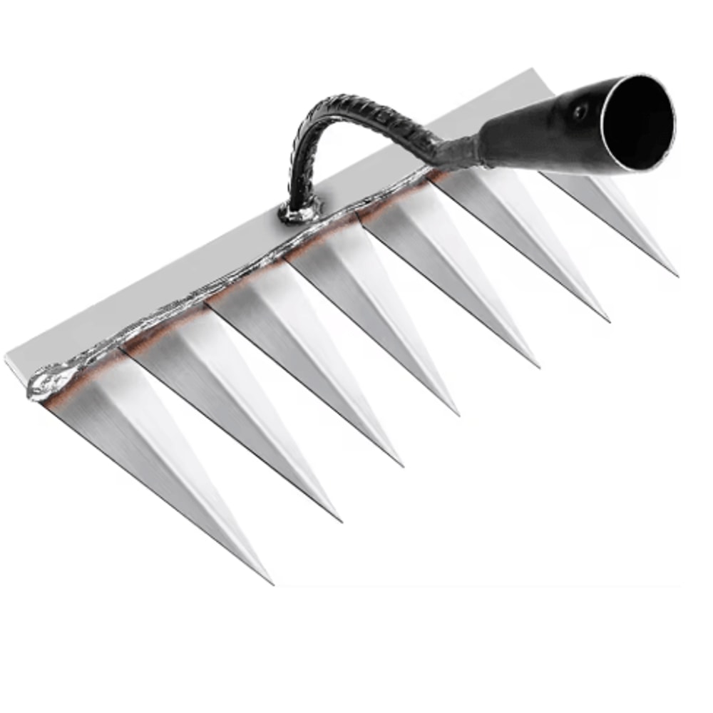 Metal Lawn Scarifier Hand Rake Carbon Steel Weed Eater Rake For Gardening And Weeding Handle Not In 2