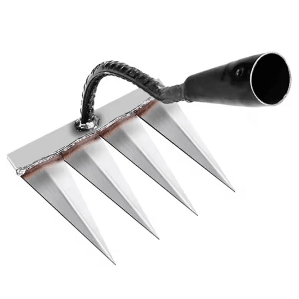 Metal Lawn Scarifier Hand Rake Carbon Steel Weed Eater Rake For Gardening And Weeding Handle Not In 7