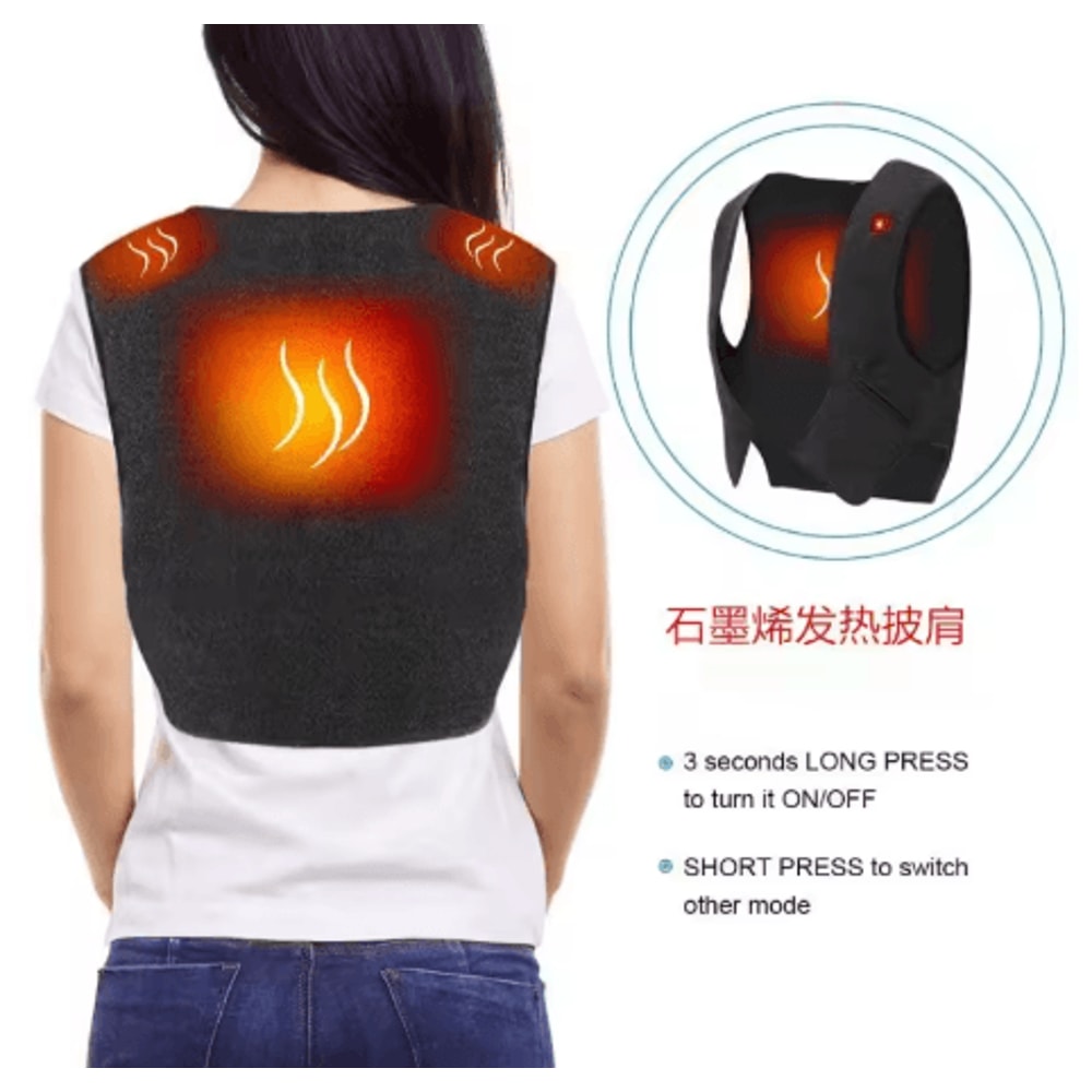 Electric Heated Vest Graphene USB Heating Padded Jacket For Men And Women 4