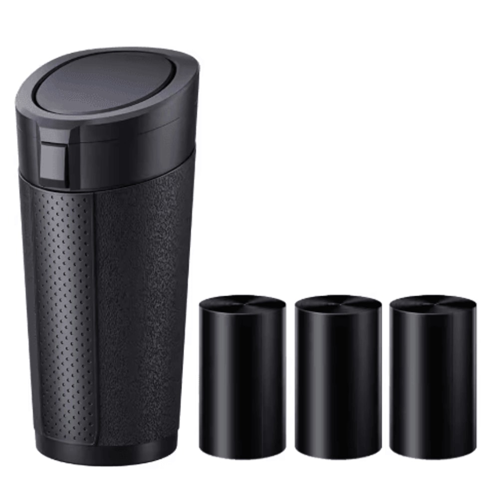 Car Trash Can With Lid Compact Auto Dust Organizer With Garbage Bags 1