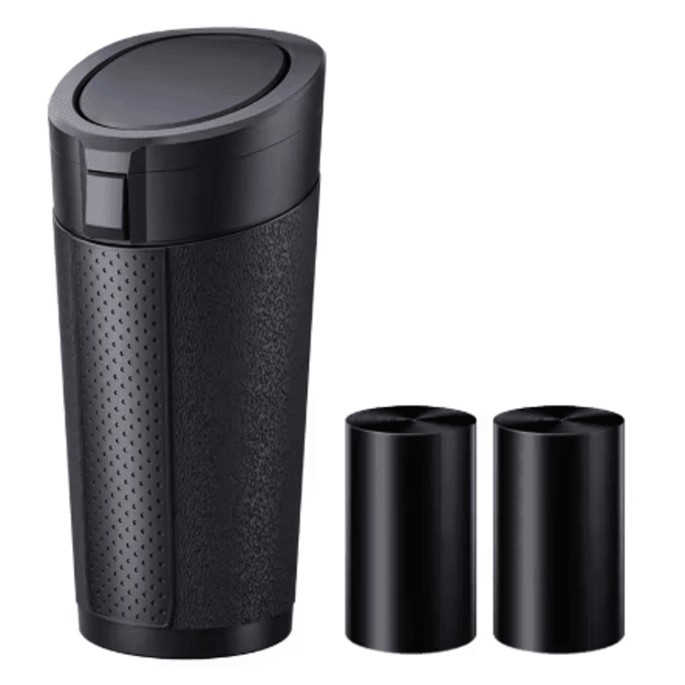 Car Trash Can With Lid Compact Auto Dust Organizer With Garbage Bags 2