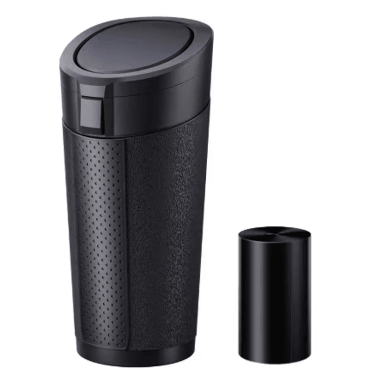 Car Trash Can With Lid Compact Auto Dust Organizer With Garbage Bags 3