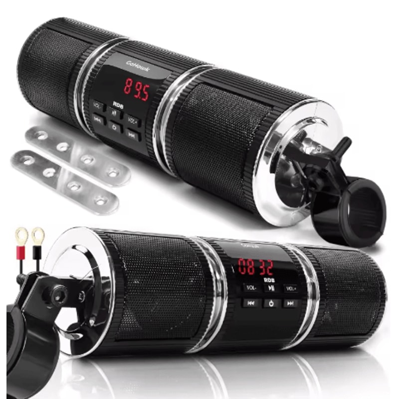 Bluetooth Motorcycle Stereo Speaker USB MP3 Player With Amplifier And FM Radio 0