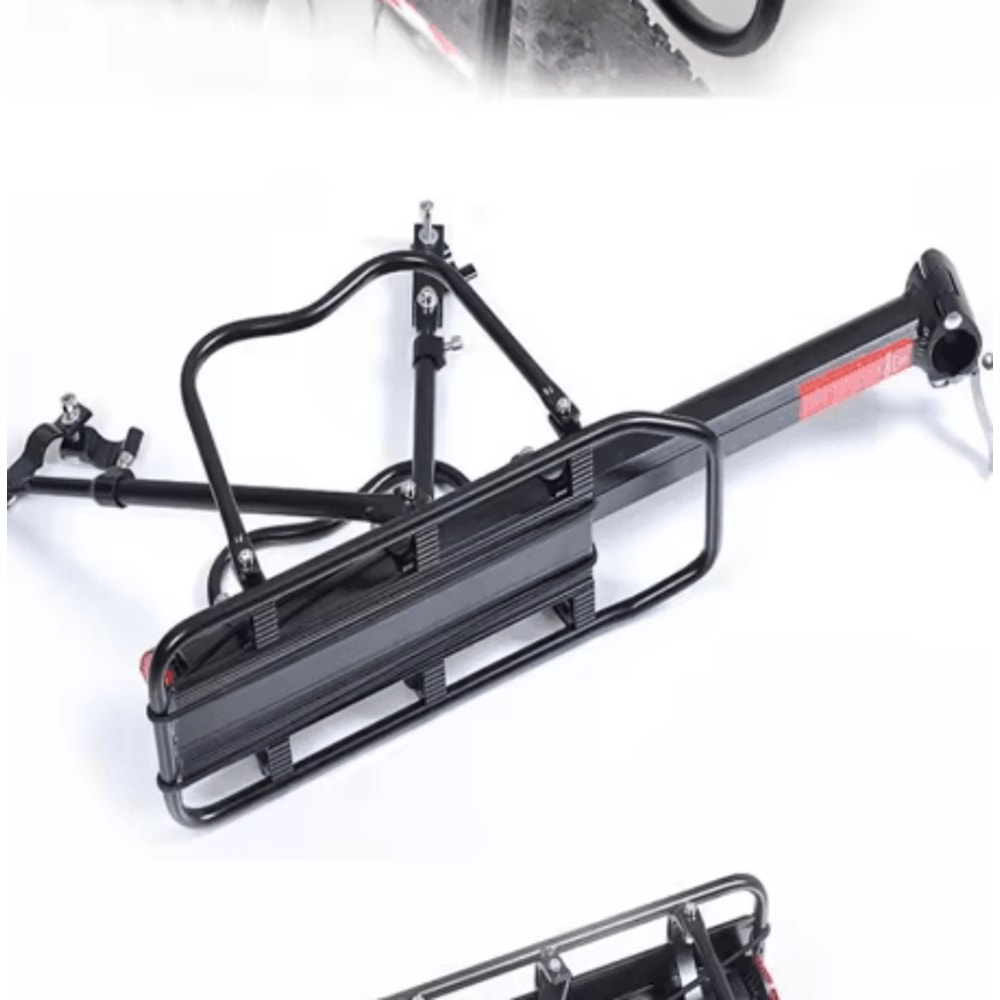 Adjustable Bike Luggage Rack Quick Release Rear Seat Rack With Reflective Plate 2