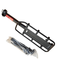 adjustable bike luggage rack quick release rear seat rack with reflective plate