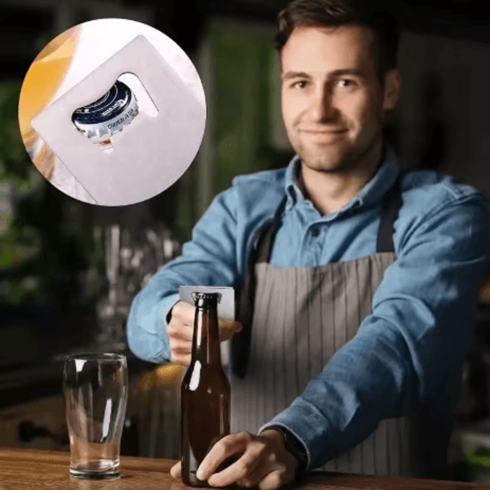 Stainless Steel Wallet Bottle Opener Slim Pocket Beer Opener For DIY Wedding Favors 1 To 10PCS 5