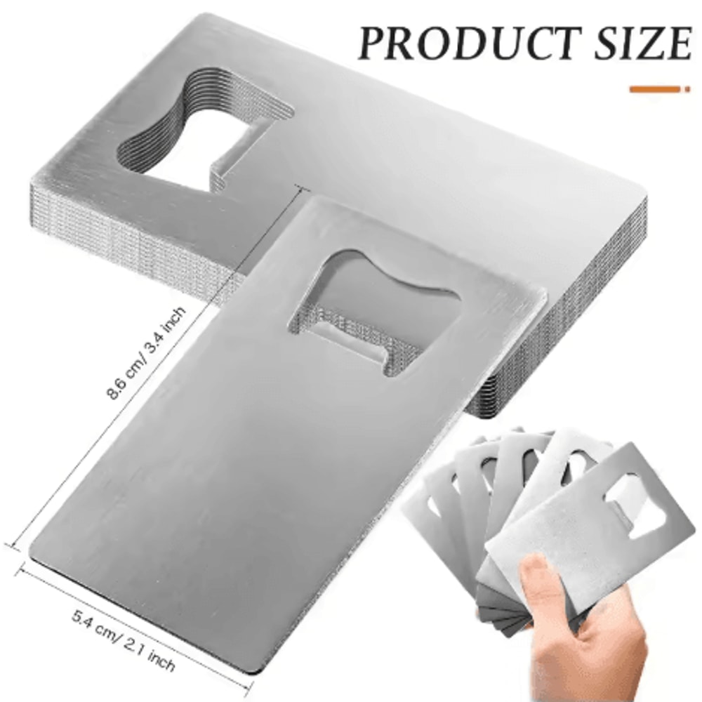 Stainless Steel Wallet Bottle Opener Slim Pocket Beer Opener For DIY Wedding Favors 1 To 10PCS 8