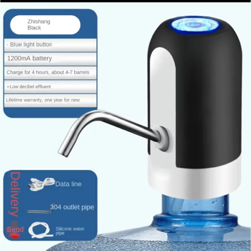 Electric Water Dispenser Pump USB Rechargeable One Touch Automatic Water Bottle Pump 1