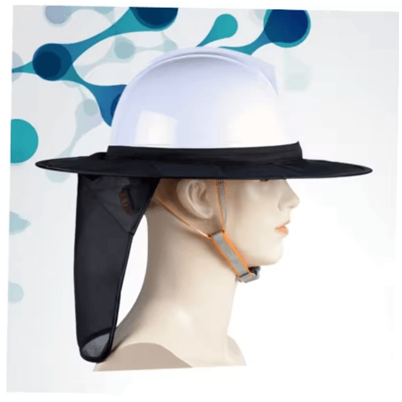 High Visibility Safety Helmet Sun Visor Reflective Outdoor Head And Neck Protector 5