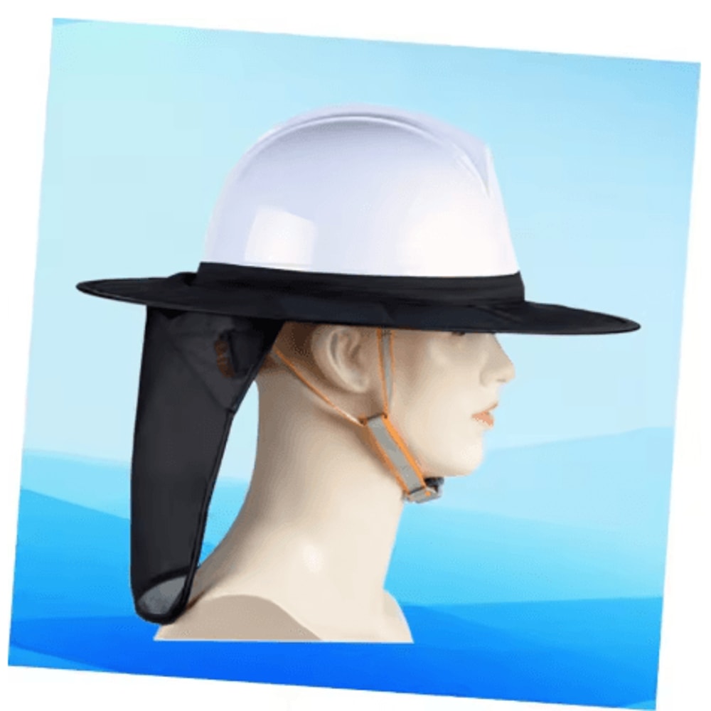 High Visibility Safety Helmet Sun Visor Reflective Outdoor Head And Neck Protector 6