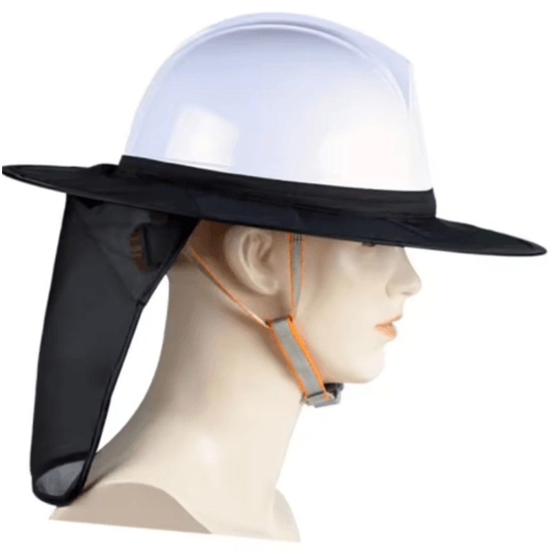 High Visibility Safety Helmet Sun Visor Reflective Outdoor Head And Neck Protector 8