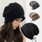 Womens Baggy Slouchy Beanie Warm Knitted Drawstring Winter Hat 0